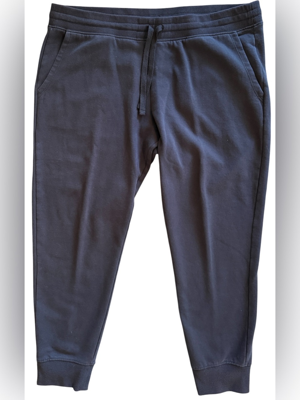 Amazon Essentials Black Fleece Joggers Drawstring Stretch Waist Pockets | GUC